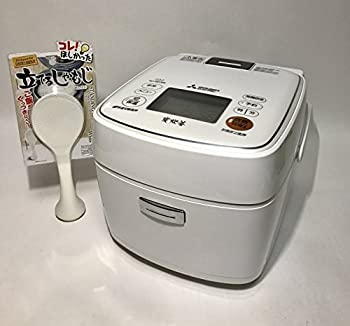 【中古-人並み外れたに好いたらしい】三菱電機 IHジャー炊飯器 備長炭 炭炊釜 3.5合炊き ピュアホワイト NJ-SE066-W