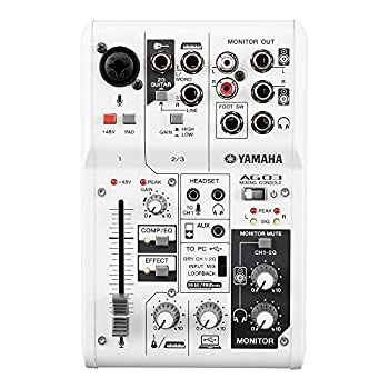 【中古-非常に良い】ヤマハ YAMAHA ウェブキャスティングミキサー オーディオインターフェース 3チャンネル AG03 インターネット配信に便利な機能付き 音楽制作アプ 19,651円