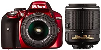 【中古-非常に良い】 Nikon ニコン デジタル一眼レフカメラ D3300 ダブルズームキット2 レッド|IINEX
