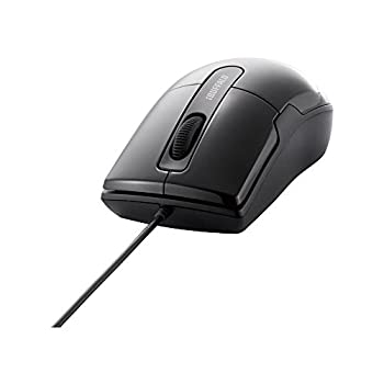 【中古-非常に良い】 BUFFALO バッファロー 有線BlueLEDマウス 静音/3ボタン/Mサイズ ブラック BSMBU26SMBK