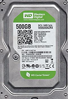 【中古-人並み外れたに好いたらしい】 wd5000azrx-00?a8重量ポンド0 DCM hbnnkv2ah Western Digital 500?GB SATA 3.5捉え所の無い運転