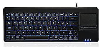 【中古-非常に良い】 Perixx (ペリックス) PERIBOARD-315H US バックライトキーボード タッチパッド 有線 USBハブ二個付 ブルーバックライト サイズ370x138x23mm -