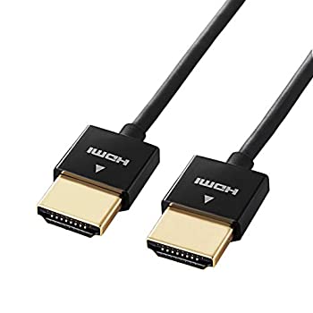 【中古-非常に良い】 エレコム HDMI ケーブル 2m 4K×2K対応 スーパースリム ブラック DH-HD14SS20BK