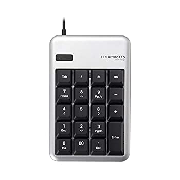 【中古-非常に良い】 エレコム テンキー 有線 メンブレン Mサイズ USBポート付 1000万回高耐久 シルバー TK-TCM012SV