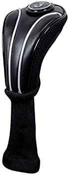 【中古-非常に良い】LEZAX(レザックス) TEE-OFF ヘッドカバー ユーティリティ用 TOHC-6553 ブラック×シルバー