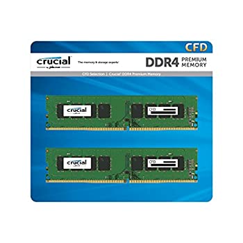 【中古-非常に良い】【輸入･日本仕様】CFD販売 Crucial by Micron デスクトップPC用メモリ DDR4-2400 (PC4-19200) 8GB×2枚 288pin 無期限保証 相性保証 W4U2400CM-8G
