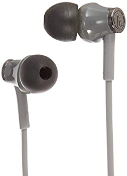【中古-非常に良い】audio-technica カナル型イヤホン グレー ATH-CK350M GY