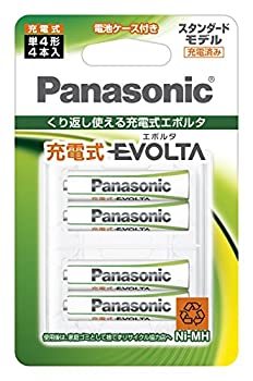 【中古-非常に良い】パナソニック 充電式エボルタ 単4形 4本パック(スタンダードモデル BK-4MLE/4BC