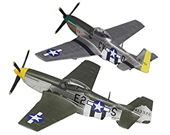 【中古-非常に良い】プラッツ 1/144 大戦機シリーズ 第二次世界大戦 アメリカ軍 P-51D マスタング 2機セット プラモデル PDR-1