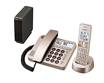 【中古-非常に良い】シャープ 電話機 コードレス デザインモデル 子機1台付き 迷惑電話機拒否機能 1.9GHz DECT準拠方式 ゴールド系 JD-XG1CL-N