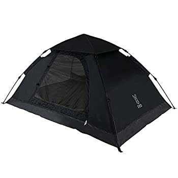 【中古-非常に良い】DOD(ディーオーディー) ワンタッチテント ゆったり使える 2人用 紐を引くだけ 簡単設営 T2-629-BK T2-629-BK