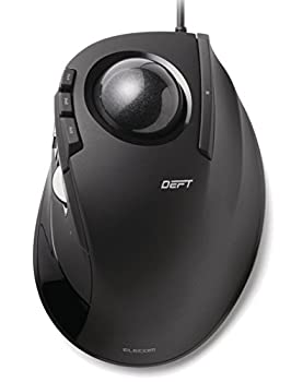 【中古-非常に良い】エレコム マウス 有線 トラックボール 人差し指用 8ボタン ブラック M-DT2URBK
