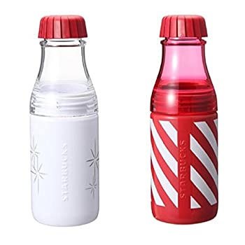【中古-非常に良い】 スターバックス Starbucks 2015 ホリデーサニーボトル シャイニースノー&キャンディストライプ 500ml 2本セット