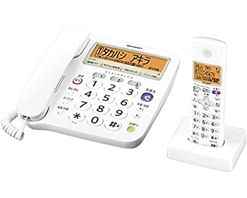 【中古-非常に良い】シャープ デジタルコードレス電話機 子機1台付き 1.9GHz DECT準拠方式 ホワイト系 JD-V37CL｜IINEX