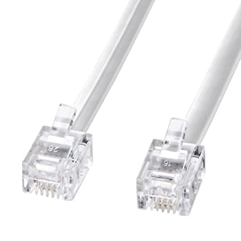 【中古-非常に良い】 サンワサプライ モジュラーケーブル(白) 10m TEL-N1-10N2