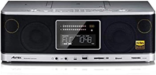 【中古-非常に良い】 東芝 CDラジオ ハイレゾ対応 Bluetooth Aurex TY-AH1000 (S) ブラック×グレー