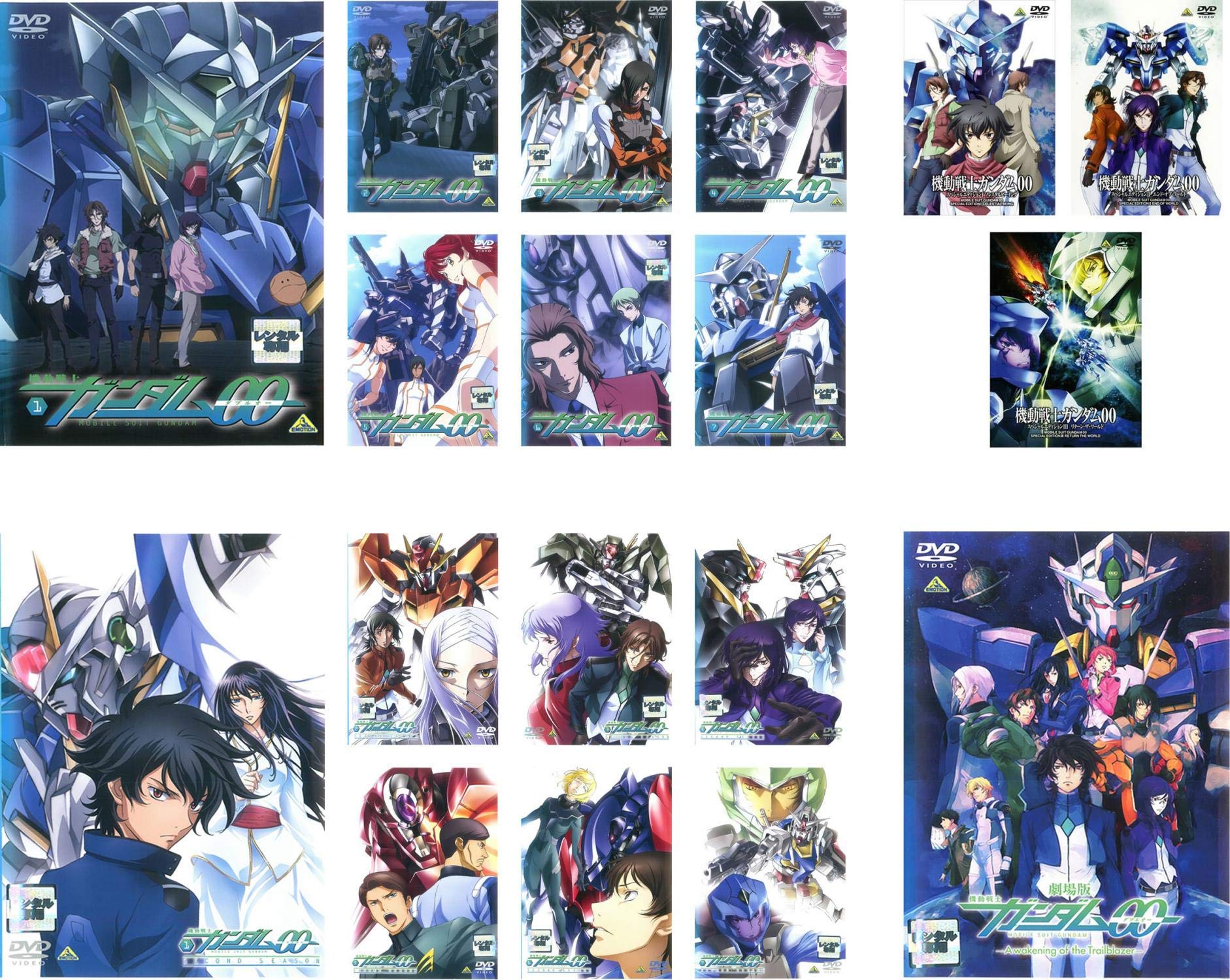 【中古-非常に良い】機動戦士ガンダム00 ダブルオーファーストシーズン 全7巻 + セカンドシーズン 全7巻 + スペシャルエディション 全3巻 + 劇場版 A wakening of the Trailblazer [