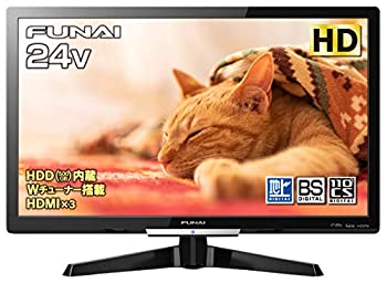 【中古-非常に良い】フナイ 24V型 液晶テレビ ハイビジョン ダブルチューナー 500GB HDD内蔵(裏番組録画対応) FL-24H2010 地上・BS・110度CSデジタル