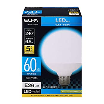 【中古-非常に良い】 朝日電器 エルパ (ELPA) LED電球 ボール球形 G95 (口金E26 60W形 白色) 電球 (LDG7D-G-G2103) 5,694円