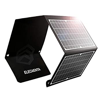 【中古-非常に良い】 ELECAENTA 30W ソーラーチャージャー 3USBポート PD18W QC3.0急速充電 オートリトライ機能付き ソーラーパネル 折りたたみ式 薄型超軽量