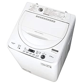 【中古-非常に良い】シャープ SHARP 全自動洗濯機 幅56.5cm(ボディ幅52.0cm) 5.5kg ステンレス槽 ホワイト系 ES-GE5E-W|IINEX