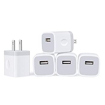 【中古-非常に良い】 USB 充電器 【5個セット】AC充電器 USB 電源アダプター USB コンセント PSE認証 コンパクト スマホ充電器 ACアダプター iPhone＆Android対応