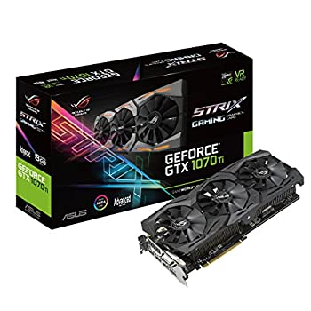 【中古-非常に良い】 ASUS Nvidia GTX1070TIビデオカード ROG-STRIX-GTX1070TI-A8G-GAMING｜IINEX