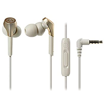 【中古-非常に良い】audio-technica SOLID BASS スマートフォン用カナル型イヤホン 重低音 ハイレゾ音源対応 シャンパンゴールド ATH-CKS550XiS CG