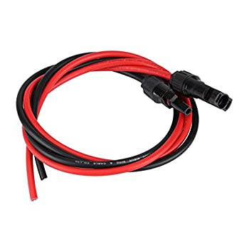 【中古-非常に良い】 ソーラーケーブル延長ケーブル コネクタ付 2本1セット 2.5mm2 1m 太陽光コネクター 変換アダプター PVケーブル ソーラーパネル 接続ケーブル レ
