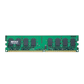 【中古-非常に良い】 BUFFALO バッファロー DDR2 SDRAM 800MHz (PC2-6400) 240pin DIMM 2GB D2/800-2G