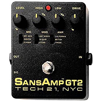 【中古-非常に良い】 TECH 21 GT2 サンズアンプ SansAmpギター用アナログアンプシミュレーター & オーバードライブ ディストーション