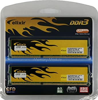 【中古-非常に良い】【輸入･日本仕様】シー・エフ・デー販売 メモリ デスクトップ 240pin PC3-12800(DDR3-1600) DDR3 4GB(2GB x 2枚組) W3U1600HQ-2G