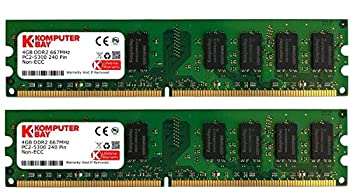 【中古-非常に良い】【輸入･日本仕様】Komputerbay 8GBメモリ 2枚組 4GBX2 DUAL デスクトップパソコン用 増設メモリ DDR2 PC2-5300 667MHz 240pin DIMM
