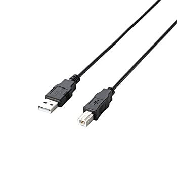 【中古-非常に良い】 エレコム RoHS指令準拠&環境配慮パッケージ エコUSBケーブル USB2.0 A-Bタイプ 1.5m ブラック U2C-JB15BK