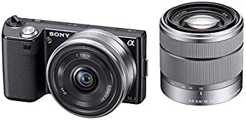 【中古-非常に良い】ソニー SONY ミラーレス一眼 α NEX-5 ダブルズームレンズキットE16mm F2.8+E18-55mm F3.5-5.6 OSS付属 ブラック NEX-5D/B