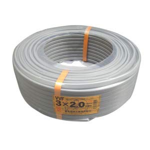 【中古-非常に良い】富士電線工業 低圧配電用ケーブル(VV-F) 3C×2.0mm(灰)100ｍ