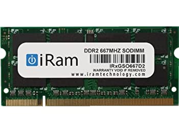 【中古-非常に良い】 iRam Technology Mac用メモリ DDR2 667 1GB 200pin SO-DIMM IR1GSO667D2