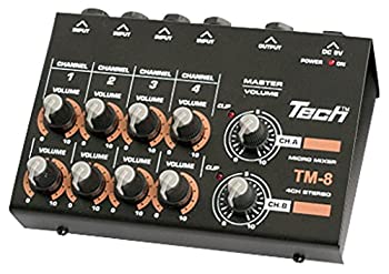 【中古-非常に良い】TECH 8ch マイクロミキサー 1.2mケーブル X 2付属 TM-8