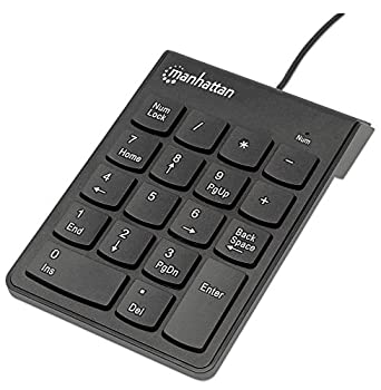 【中古-非常に良い】Manhattan 有線 テンキー ボード (ノートPC・タブレットPCに最適) 176354
