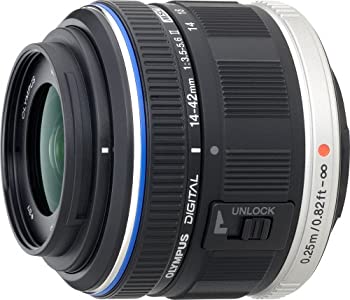 【中古-非常に良い】OLYMPUS 標準ズームレンズ M.ZUIKO DIGITAL 14-42mm F3.5-5.6 II ブラック｜IINEX