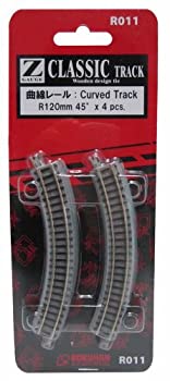 【中古-非常に良い】ロクハン Zゲージ R011 曲線レール R120mm 45°