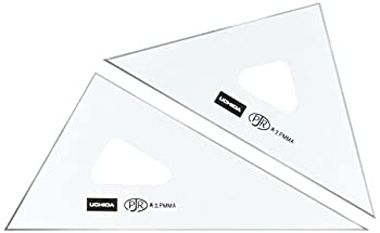 【中古-非常に良い】ウチダ 三角定規 15cm×2mm 面取り 1-809-1521