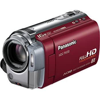【中古-非常に良い】パナソニック デジタルハイビジョンビデオカメラ クランベリーレッド HDC-TM30-R