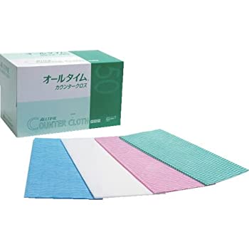 【中古-非常に良い】 東京メディカル カウンタークロス 大判 61x61cm グリーン 50枚入り FT152