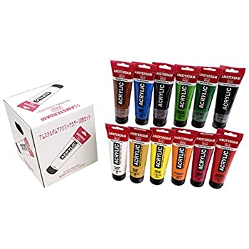 【中古-非常に良い】ターレンス アクリル絵具 アムステルダムアクリリックカラー 12色ANセット AAC#12SETAN 120ｍｌ