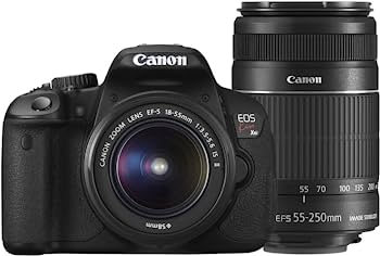 【中古-非常に良い】Canon デジタル一眼レフカメラ EOS Kiss X6i ダブルズームキット EF-S18-55ｍｍ/EF-S55-250ｍｍ付属 KISSX6i-WKIT