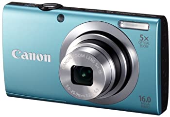 【中古-非常に良い】 Canon キャノン デジタルカメラ PowerShot A2400IS ブルー 1600万画素 光学5倍ズーム PSA2400IS (BL)|IINEX