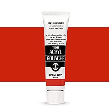 【中古-非常に良い】ターナー色彩 アクリルガッシュ パーマネントレッド AG040021 40ml(9号)