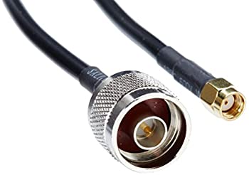 【中古-非常に良い】Premiertek 低損失 0.5厚 RG58/U(SYV-50)無線LAN 遠距離通信用外部 アンテナ 同軸ケーブル 5メートル NP⇔SMAP(R) 損失3.12dB