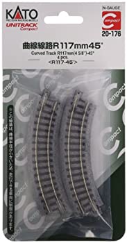 【中古-非常に良い】KATO Nゲージ ユニトラックコンパクト曲線線路R117-45° 4本入 20-176 鉄道模型用品
